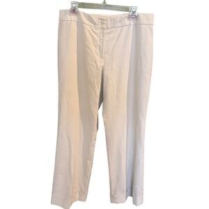 Petite Sophisticate Off White Dress Pants Women's Size 14 Classic Fit Wide Leg
